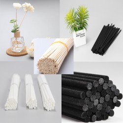 100pcs 3mm Aroma Diffuser Replacement Fiber Reed Rattan Sticks Air Freshener Aromatherapy Aroma Stick Oil Diffuser Refill Sticks