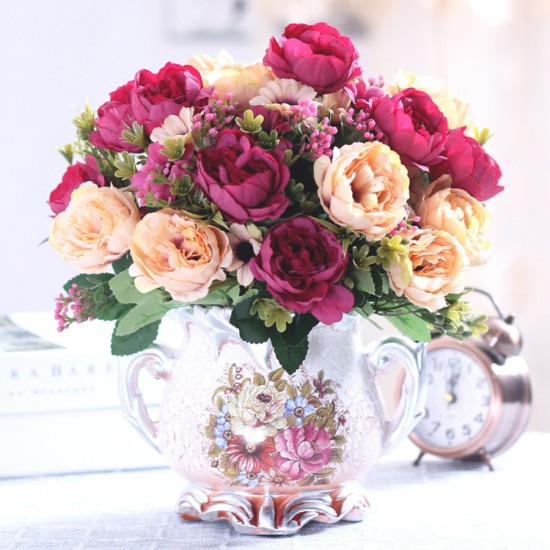 30cm High Quality Peony Flowers Silk Artificial Bouquet Babybreaths Accessories DIY Small Fake Daisy Flowers Wedding Home Decor 30cm High Quality Peony Flowers Silk Artificial Bouquet Babybreaths Accessories DIY Small Fake Daisy Flowers Wedding Home Decor