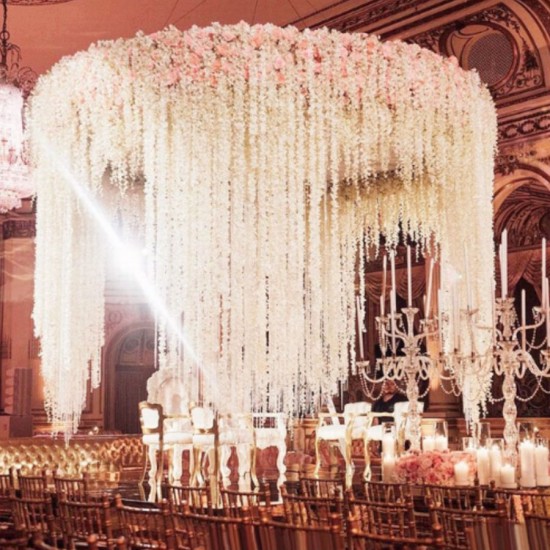 100CM artificial Cherry blossom vine silk flowers Sakura for party Wedding ceiling decor fake garland arch ivy diy party decor 100CM artificial Cherry blossom vine silk flowers Sakura for party Wedding ceiling decor fake garland arch ivy diy party decor