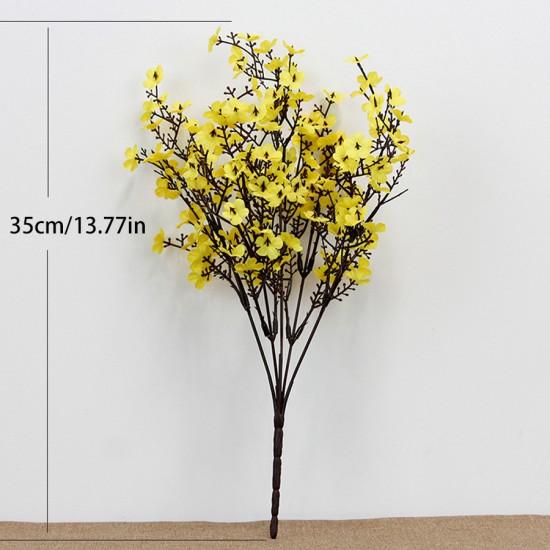 silk white cherry blossom artificial flowers artificial flowers bouquet for wedding home room decoration babysbreath wholesale