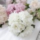 5pcs Big Head Artificial Flowers Peony Cute Silk Bride Bouquet Fake Flowers for Home Wedding DIY Decoration White Party Supplies