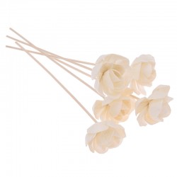 5PCS Flower Shaped No Fire Aroma Diffuser Sticks Household Bedroom Aroma Diffuser Accessories Reed Rattan Stick