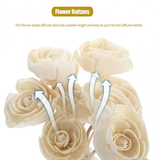 6/10pcs Fireless Aroma Dried Flower Essential Oil Diffuser Aromatherapy Sticks Replacement Rattan Diffuser Rods 6/10pcs Fireless Aroma Dried Flower Essential Oil Diffuser Aromatherapy Sticks Replacement Rattan Diffuser Rods