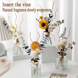 20PCS Long Lasting Reed Difuser Sticks Flower perfume diffuser stick Rods Wooden Smell Sticks for Home Fragrance Aromatherapy